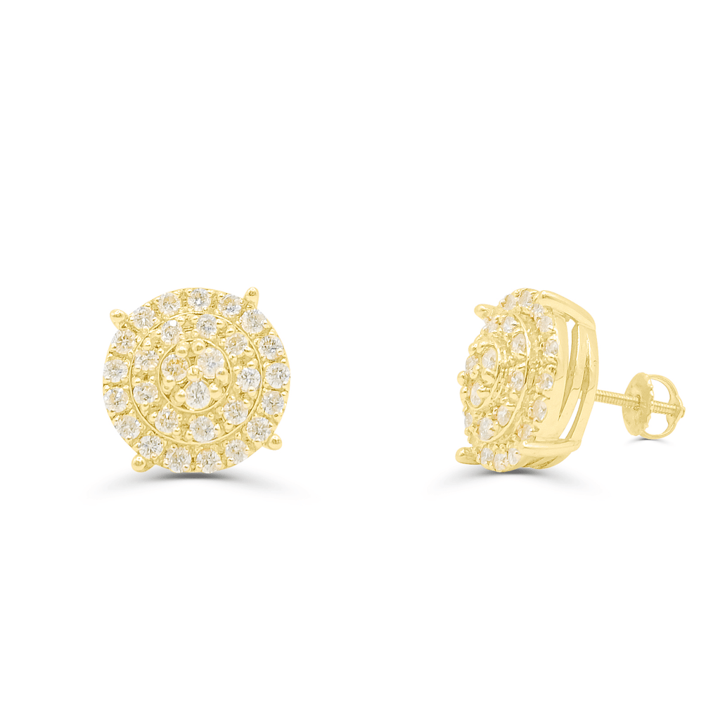 10K Yellow Gold Diamond Earring