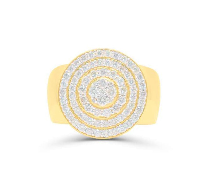 10K Gold Diamond Men's Ring 2.10CT