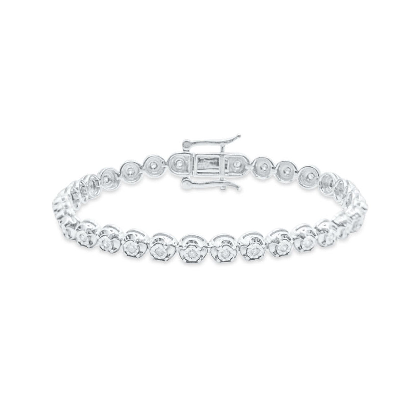 6mm 925 Sterling Silver Diamond Tennis Bracelet