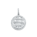 10K White Gold Diamond Pendant 2.90CT