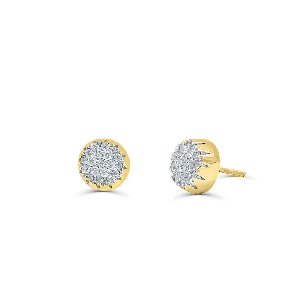 10K White Gold Diamond Earring