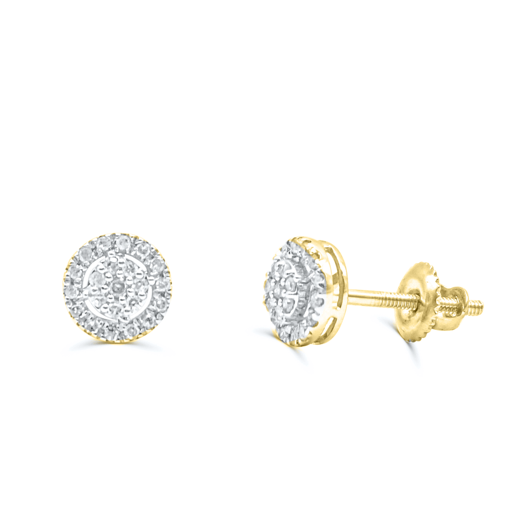 10K White Gold Diamond Earring