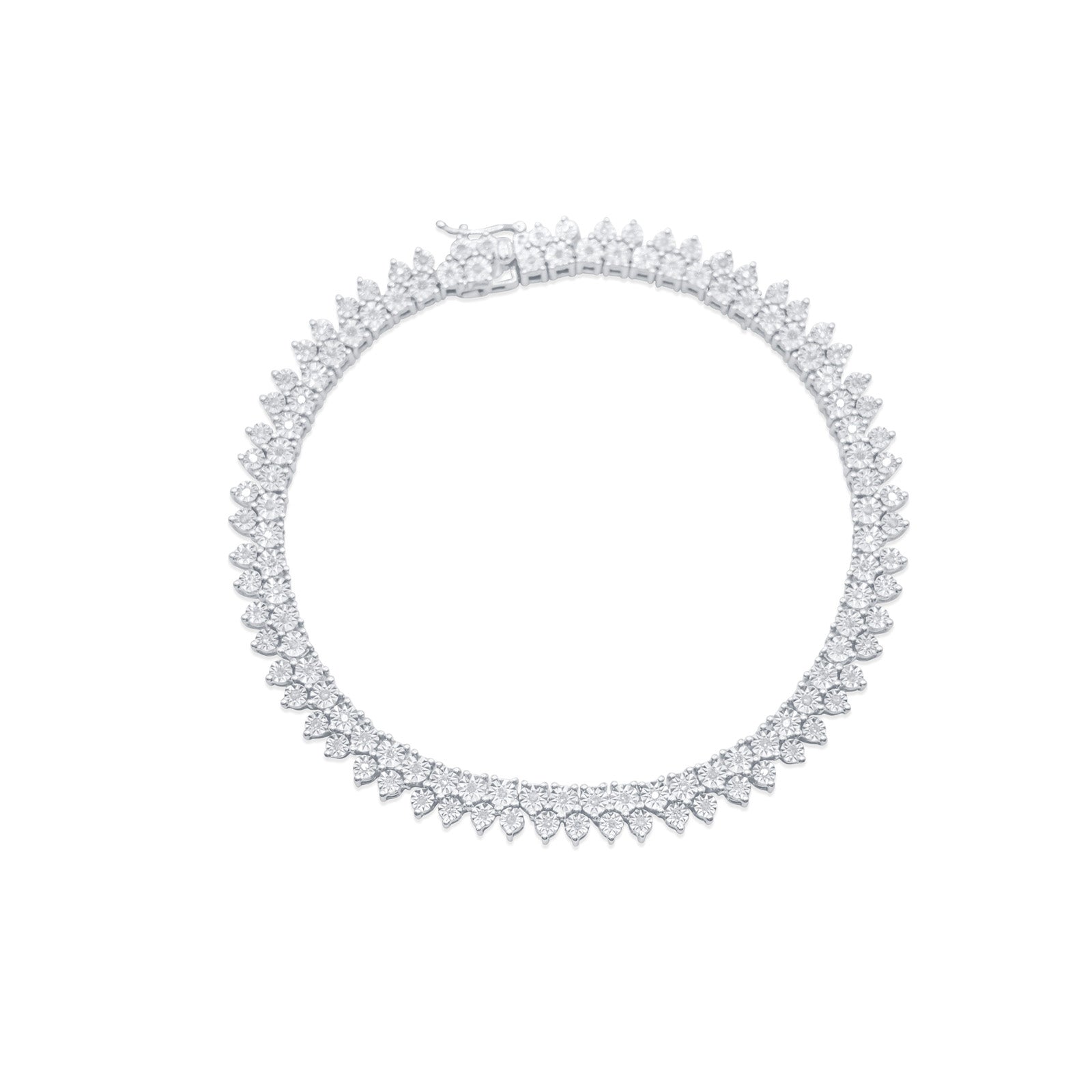 6mm 925 Sterling Silver Diamond Tennis Bracelet