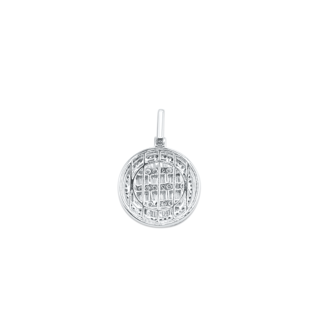 10K White Gold Diamond Pendant 2.90CT