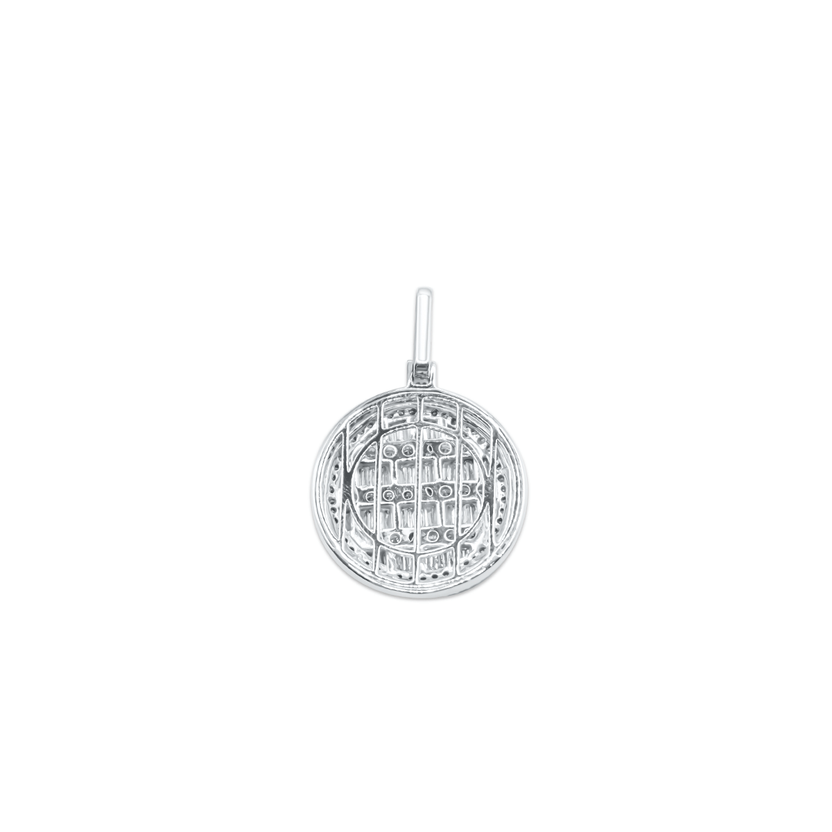 10K White Gold Diamond Pendant 2.90CT