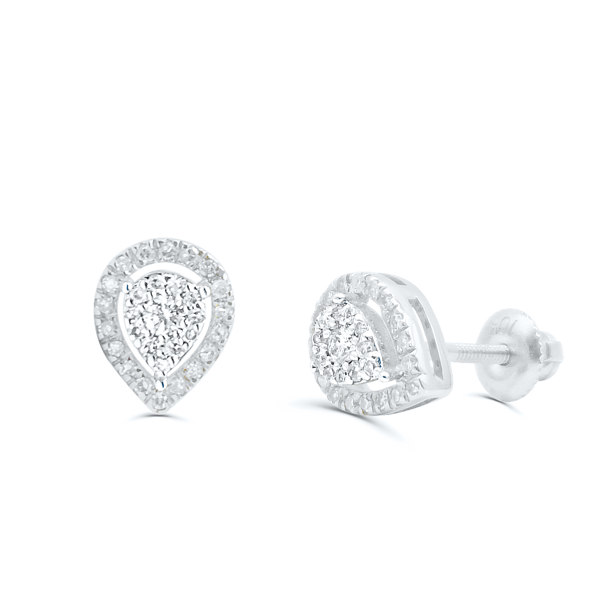 10K Yellow Gold Diamond Earring