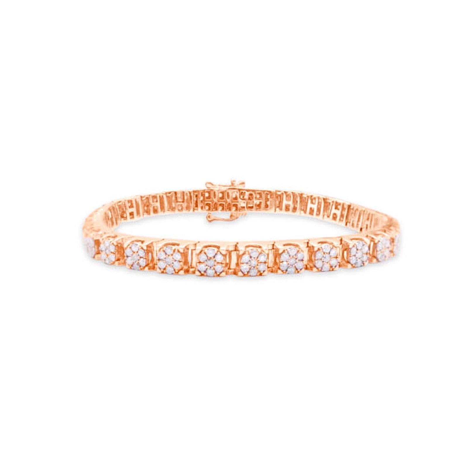 5.5mm 10K Rose Gold Diamond Tennis Bracelet