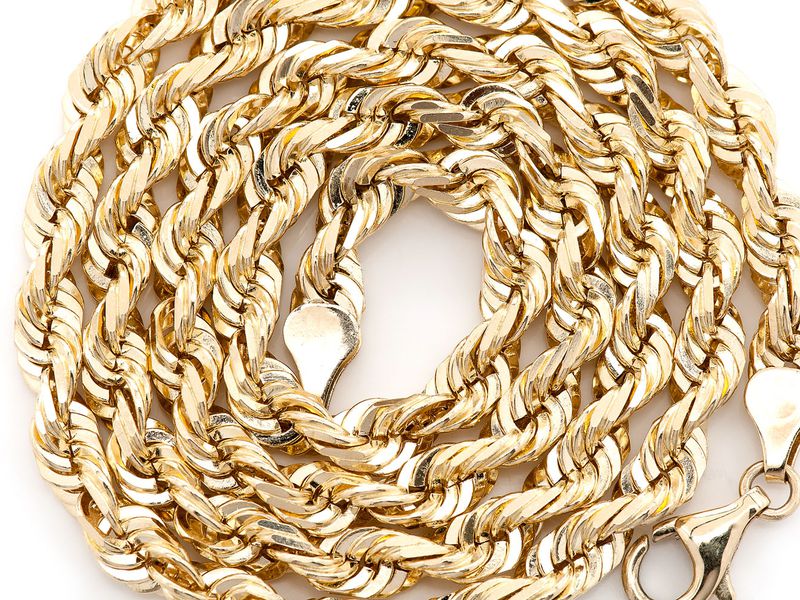 7mm 10K Hollow Rope Chain