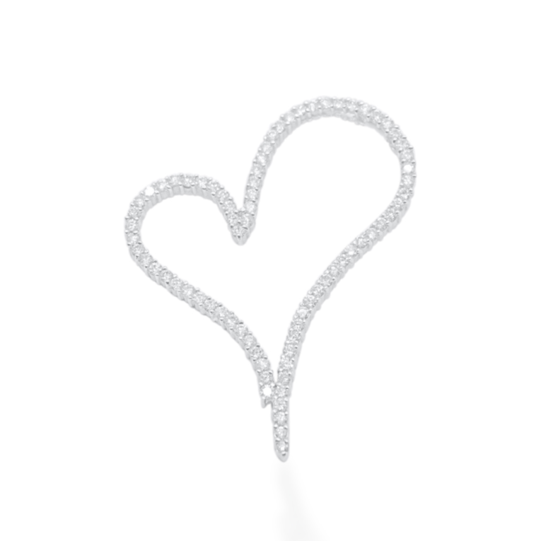 14K Gold Diamond Heart Pendant 3.00CT