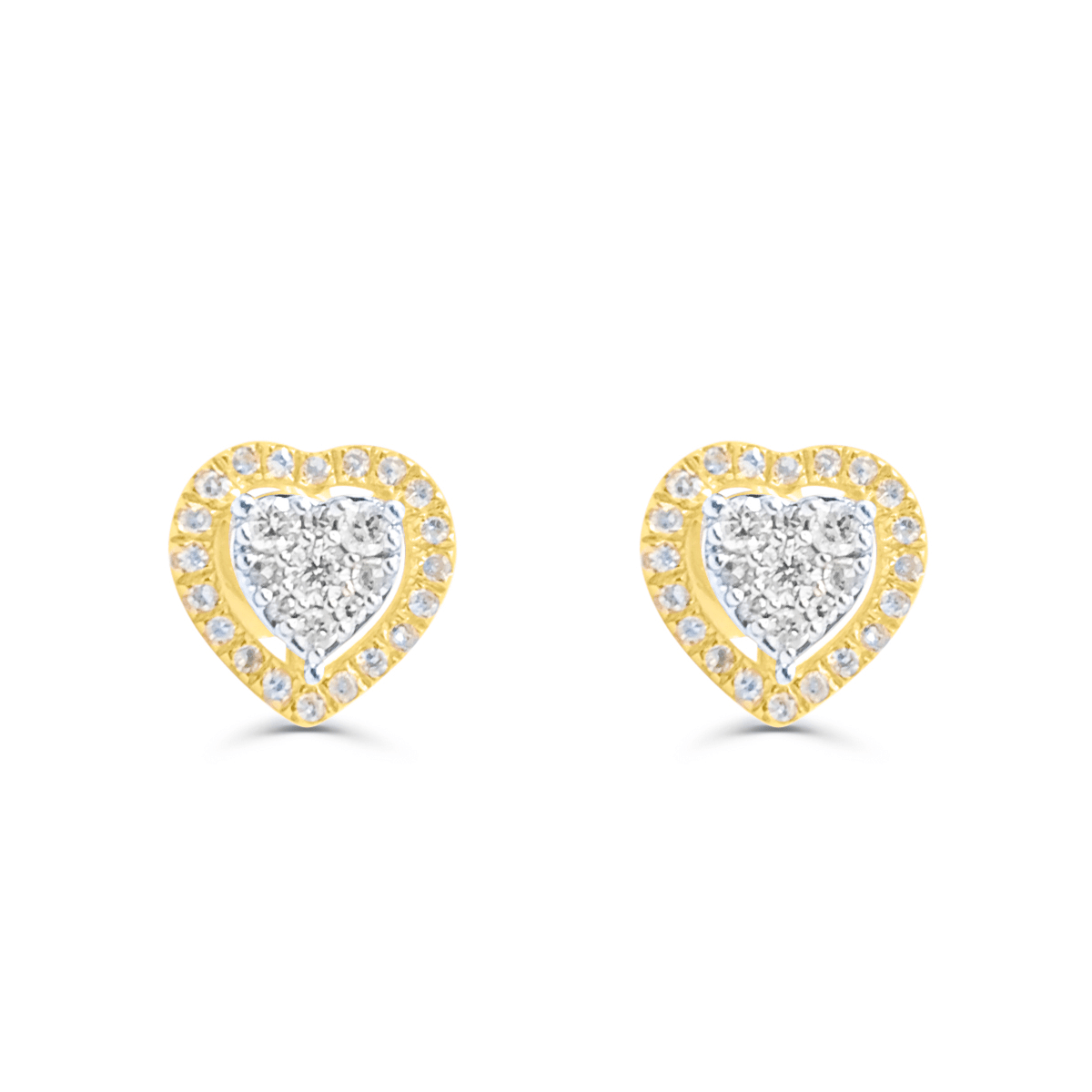 10K Yellow Gold Diamond Earring
