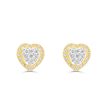 10K Yellow Gold Diamond Earring