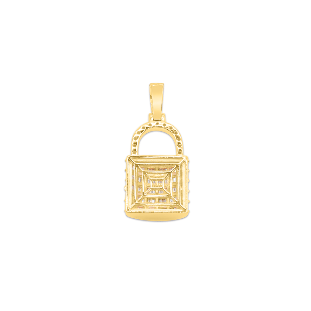 10K Lock Gold Diamond Pendant 2.00CT
