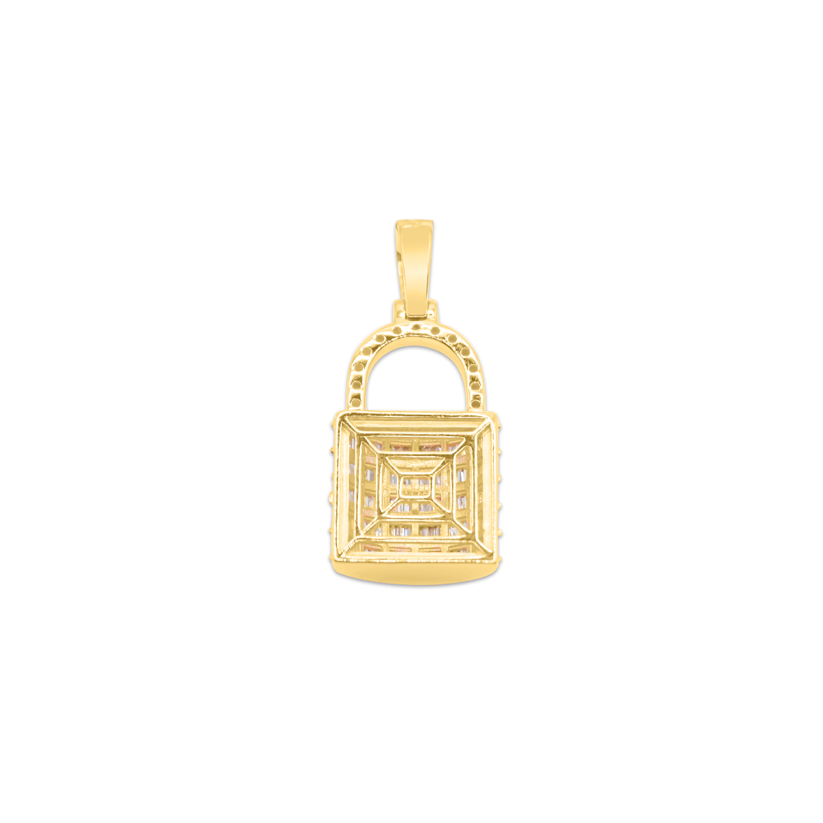 10K Lock Gold Diamond Pendant 2.00CT