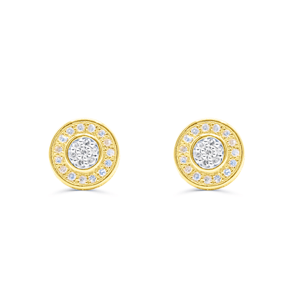 10K Yellow Gold Diamond Earring