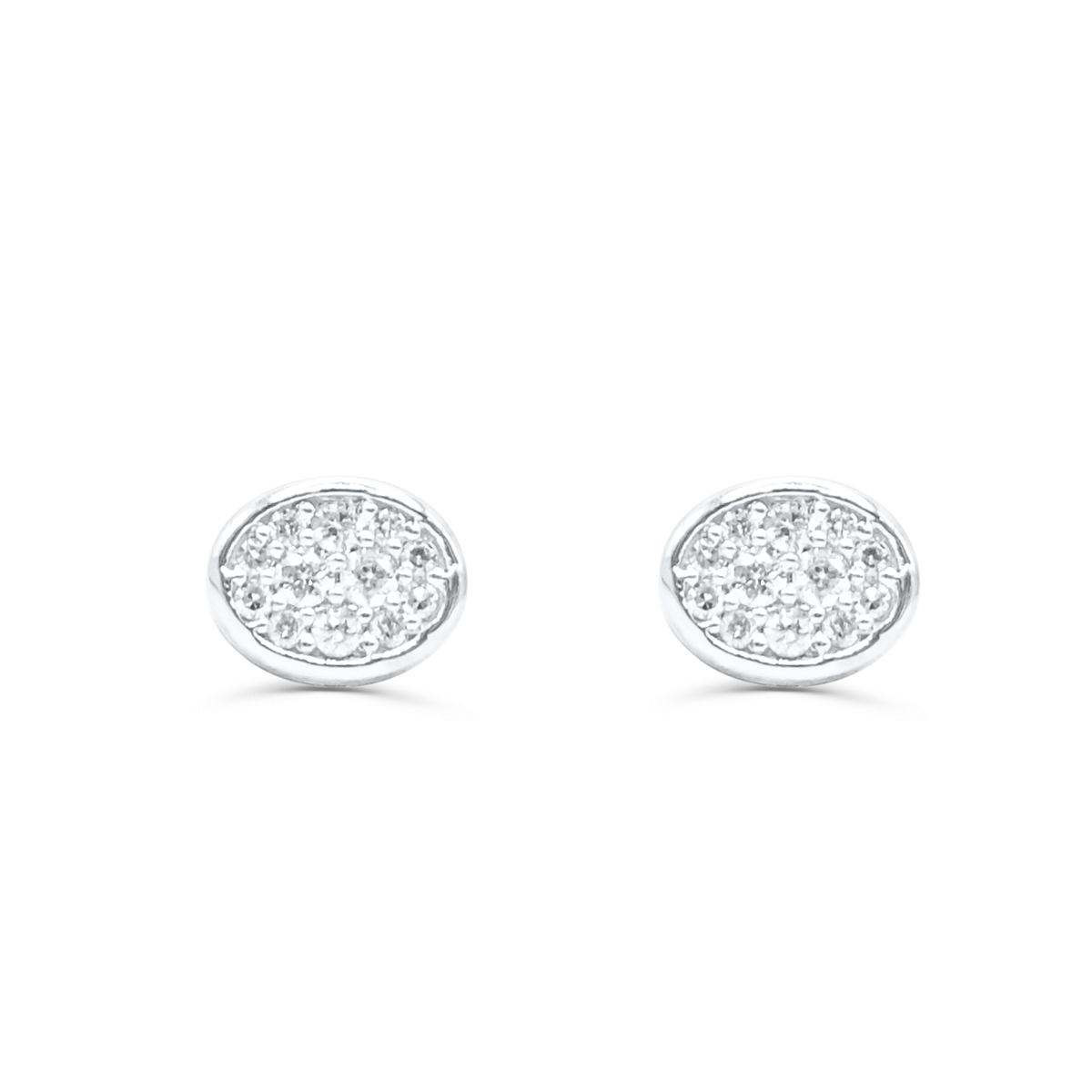 10K White Gold Diamond Earring