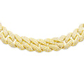 8.5mm 10K Gold Diamond Cuban Link Chain