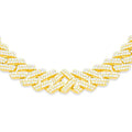 9.5mm 10K Gold Diamond Cuban Link Chain