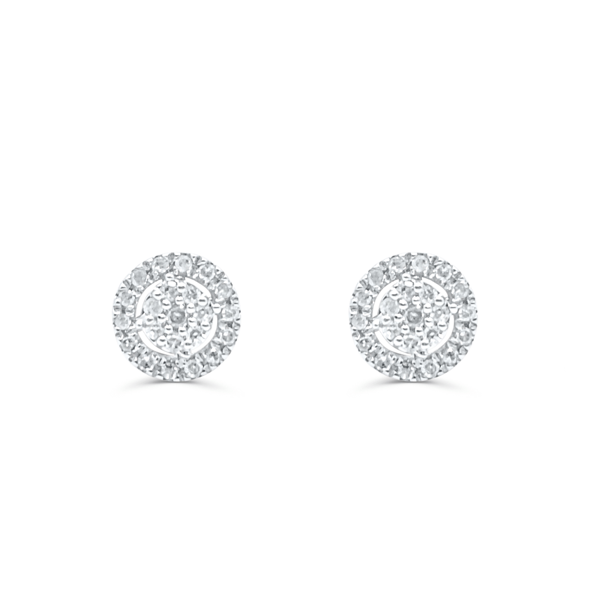 10K White Gold Diamond Earring