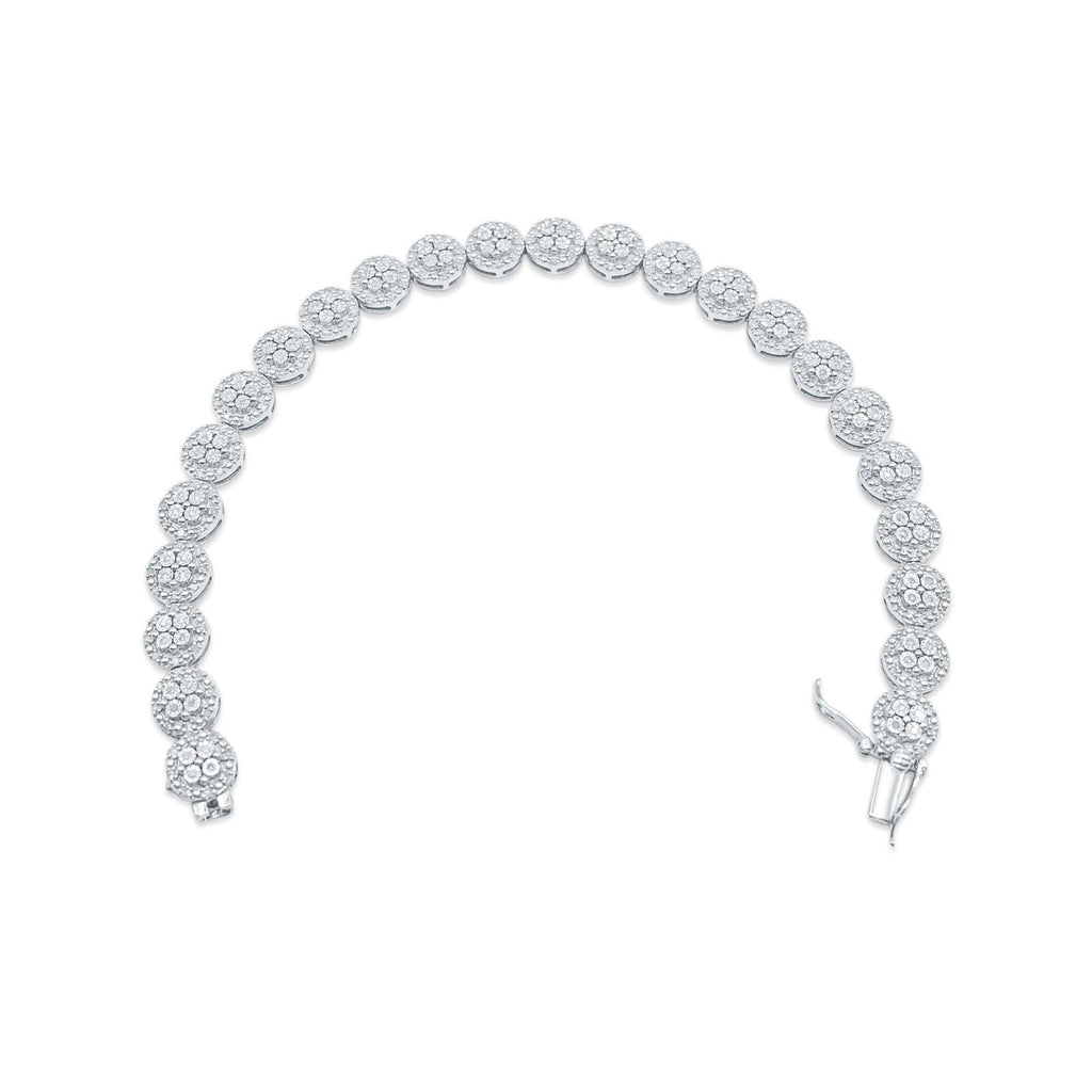 6mm 925 Sterling Silver Diamond Tennis Bracelet