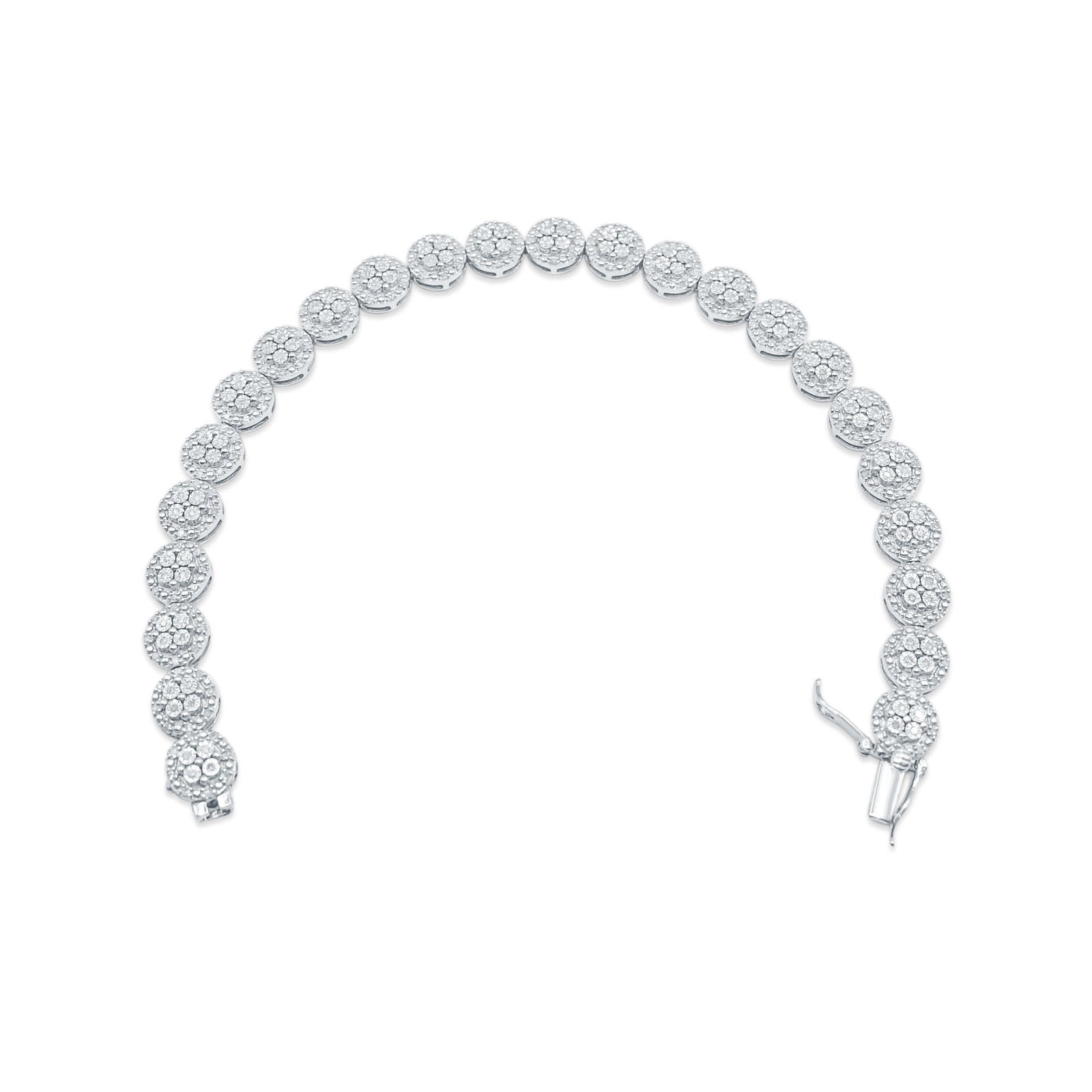 6mm 925 Sterling Silver Diamond Tennis Bracelet