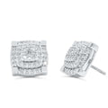 10K White Gold Diamond Earring