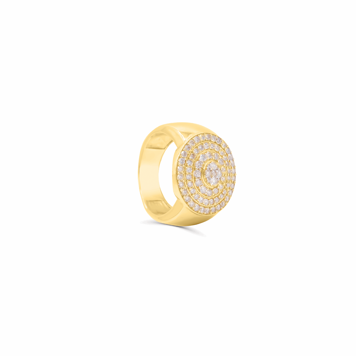 10K Gold Diamond Men's Ring 2.10CT
