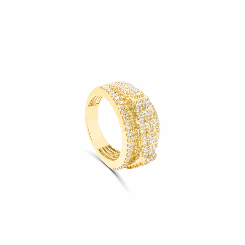 10K Gold Diamond Men's Ring 2.50CT