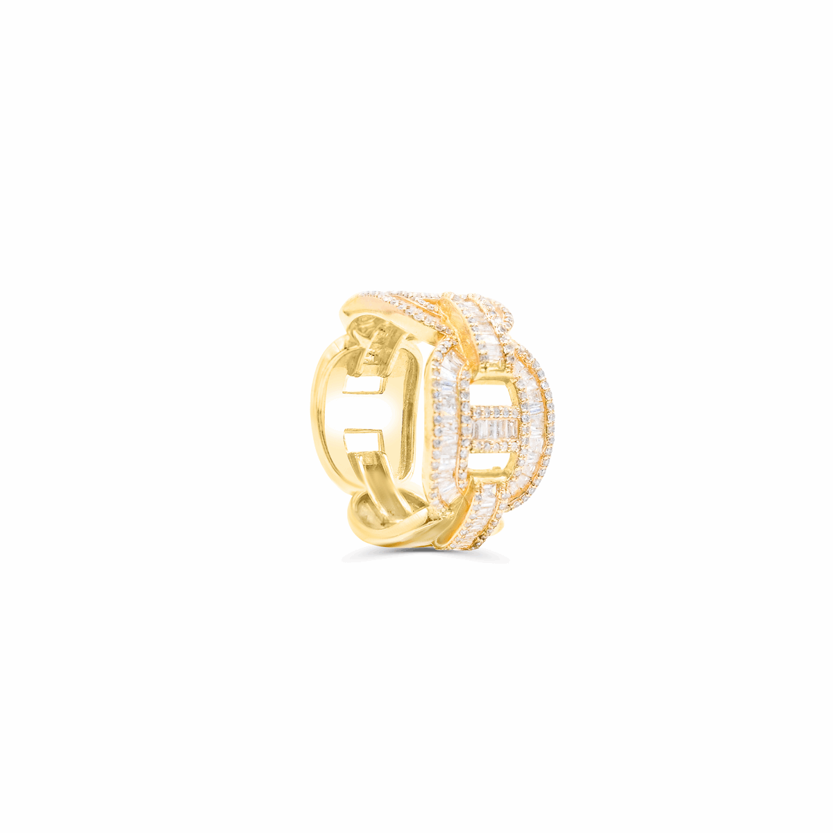 10K Gold Diamond Infinity Men's Ring 2.60CT
