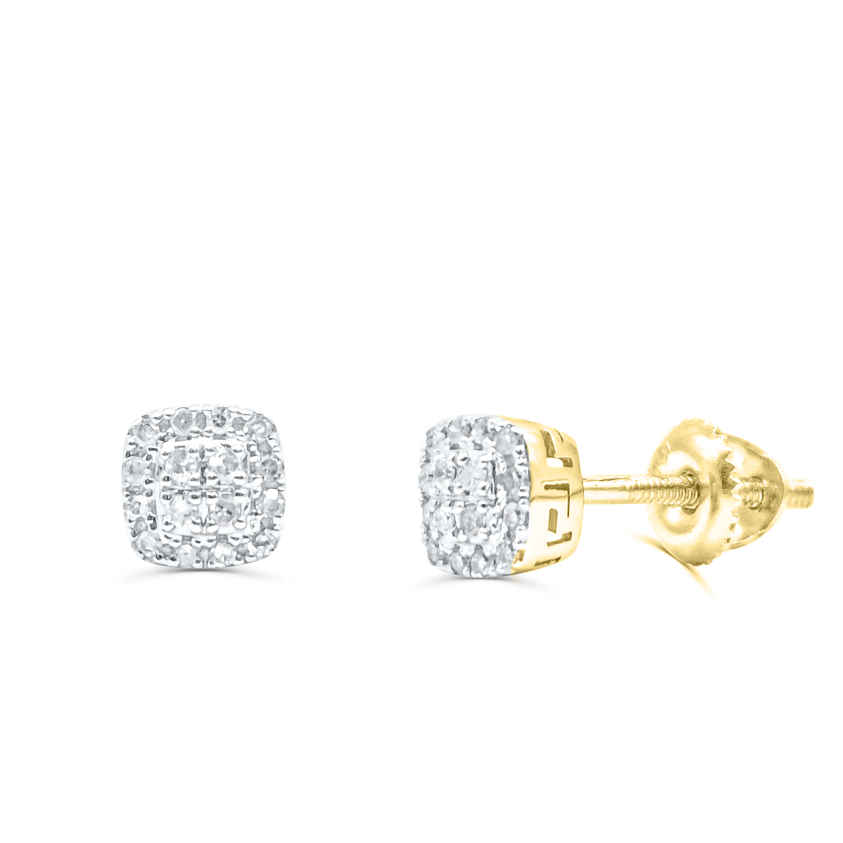 10K White Gold Diamond Earring