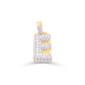 10K Gold Diamond Letter E Pendant 2.50CT