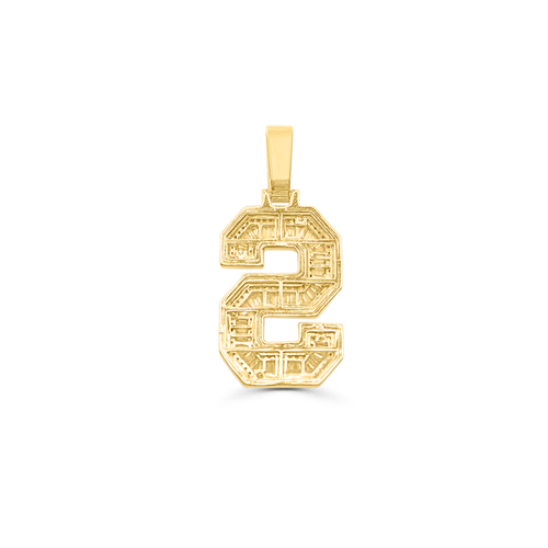 10K Gold Diamond Letter S Pendant 2.50CT