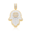 10K Gold Diamond Hamsa Pendant 2.60CT