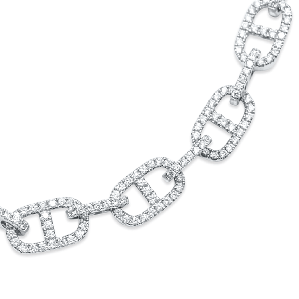 10K White Gold Diamond Necklace