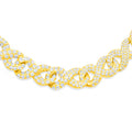 7.7mm 10K Gold Diamond Infinity Link Chain