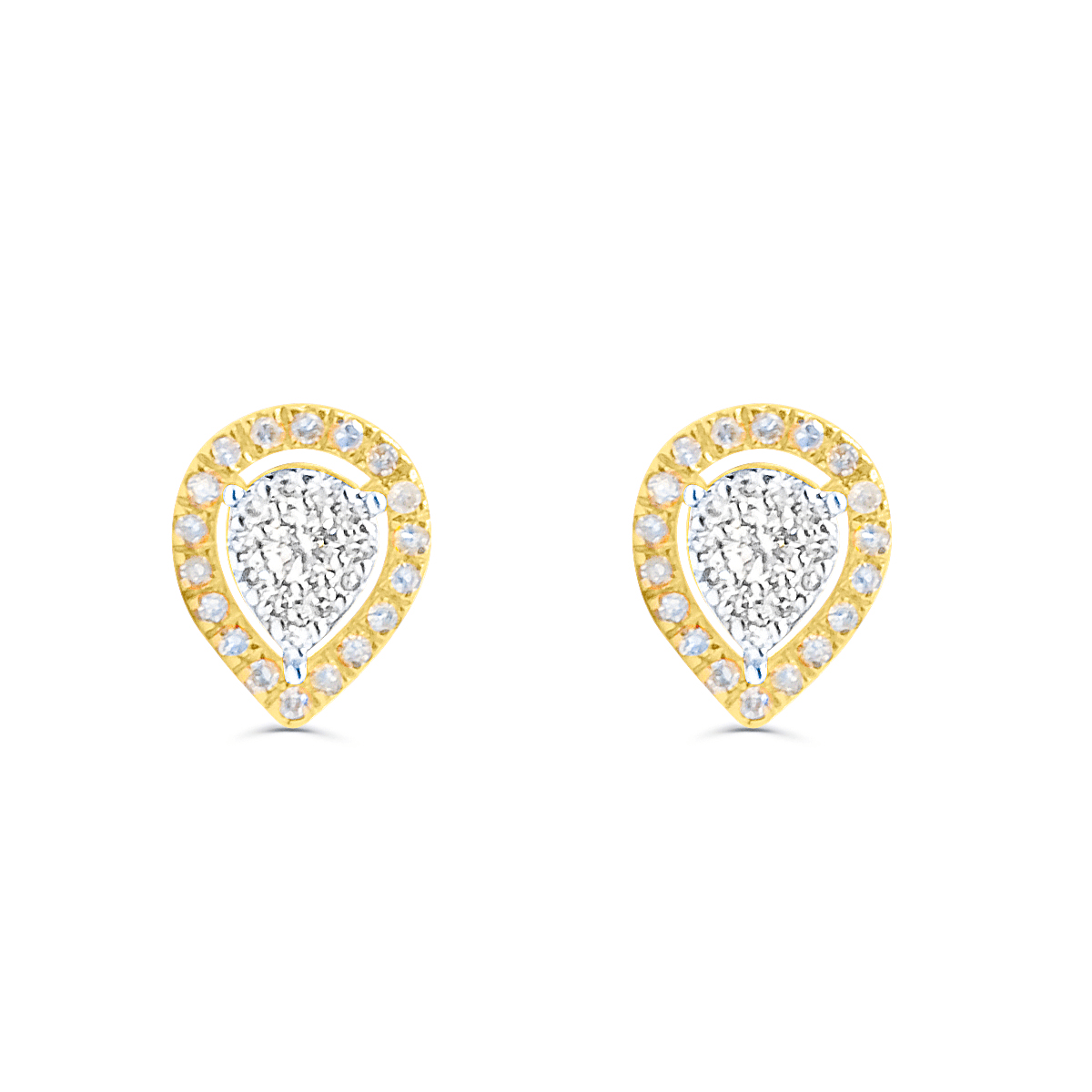10K Yellow Gold Diamond Earring