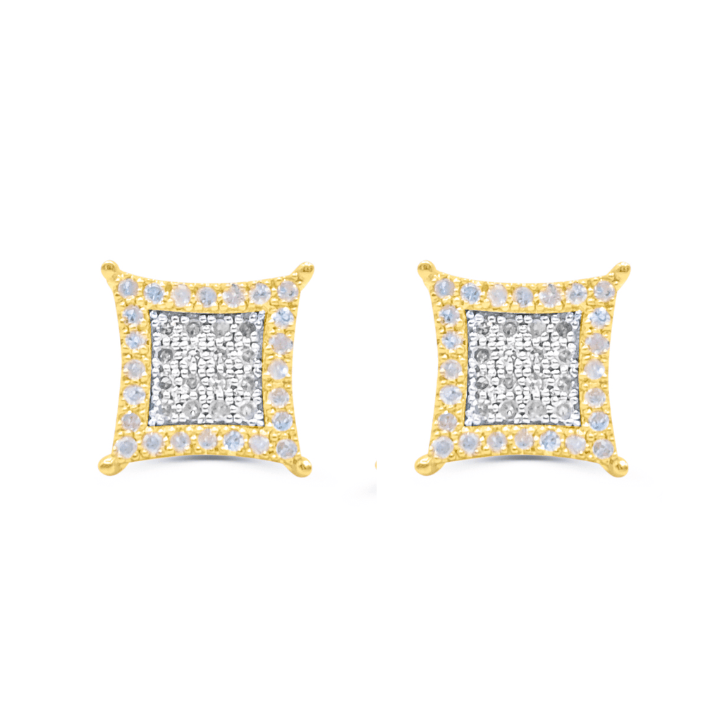 10K Yellow Gold Diamond Earring