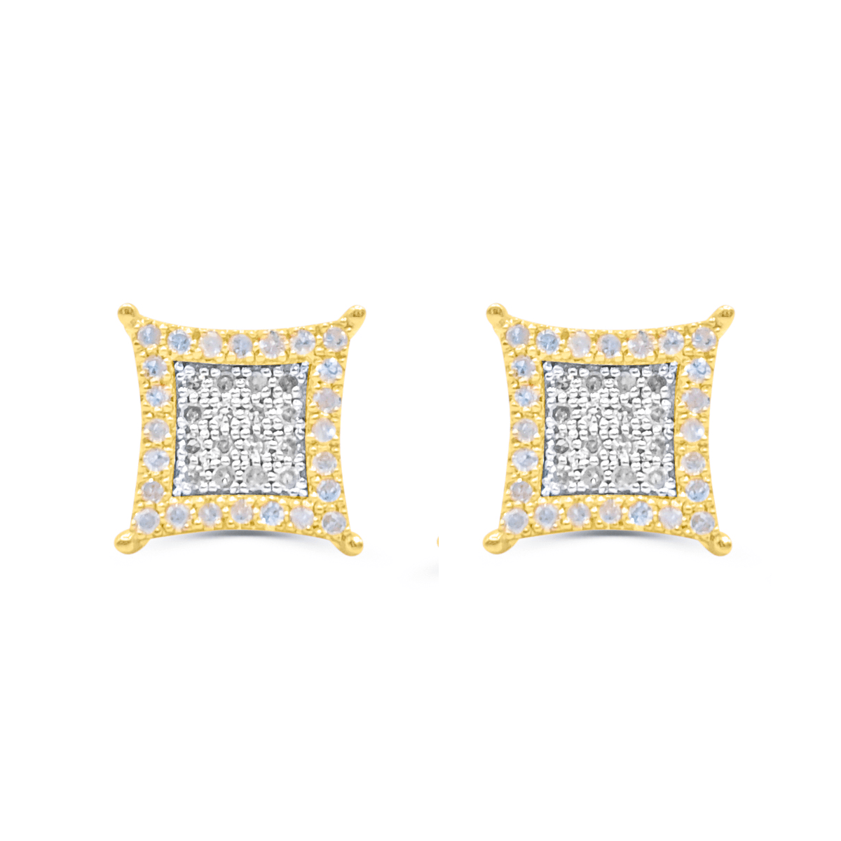 10K Yellow Gold Diamond Earring