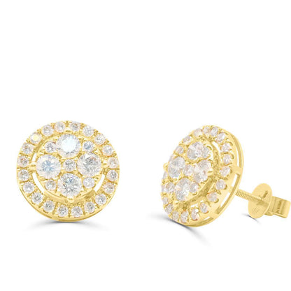 10K Yellow Gold Diamond Earring