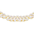 8mm 10K Gold Diamond Cuban Link Chain