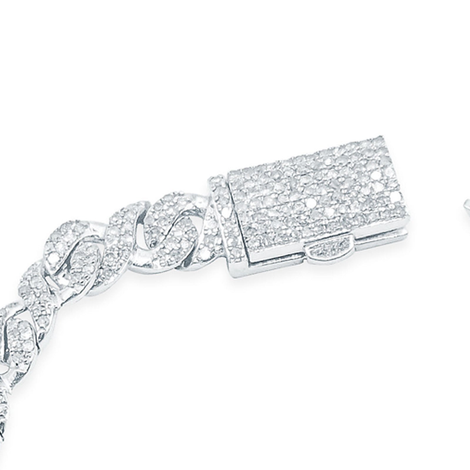 8mm 10K Tennis White Gold Diamond Bracelet