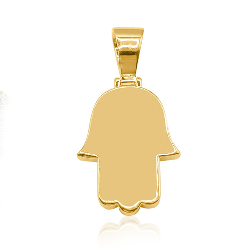 10K Gold Diamond Hamsa Pendant 3.00CT