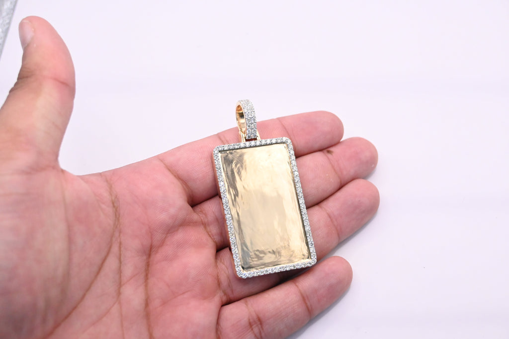 10K Gold Diamond Custom Memory Pendant 3.05CT