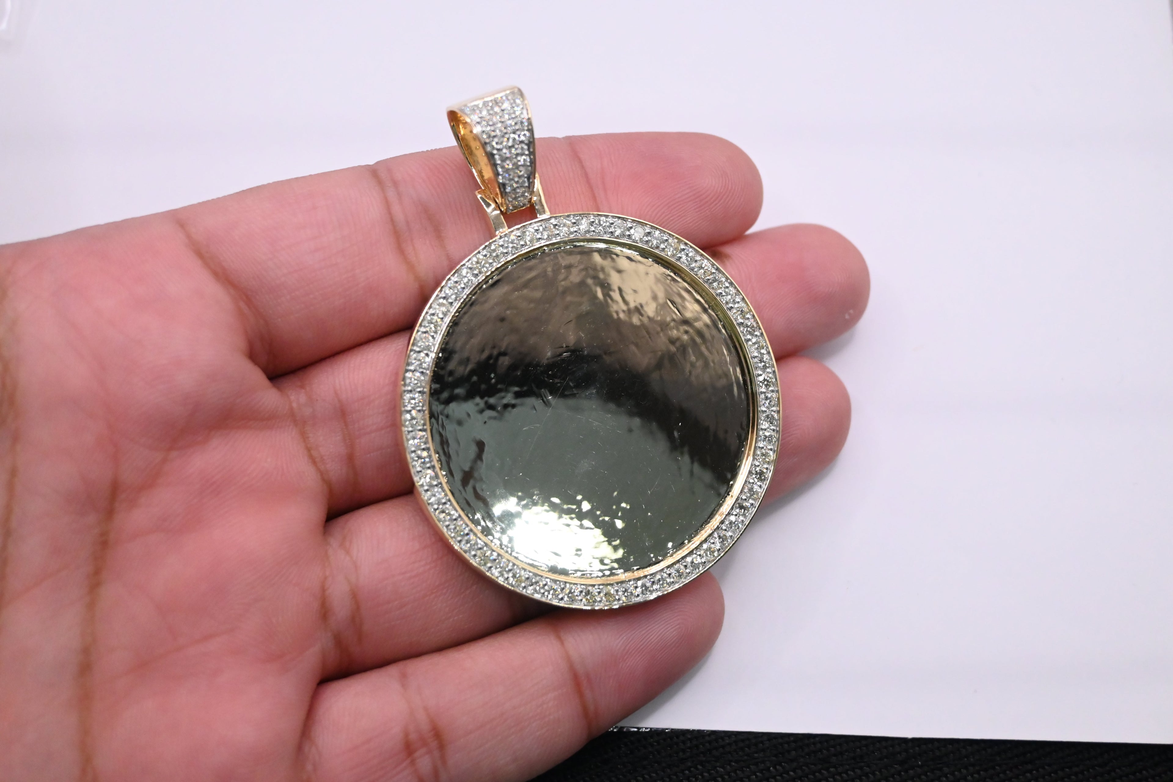 10K Gold Diamond Custom Memory Pendant 3.25CT