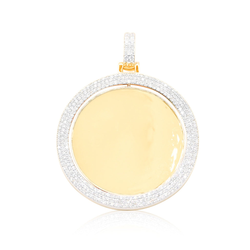 10K Gold Diamond Custom Memory Pendant 3.50CT