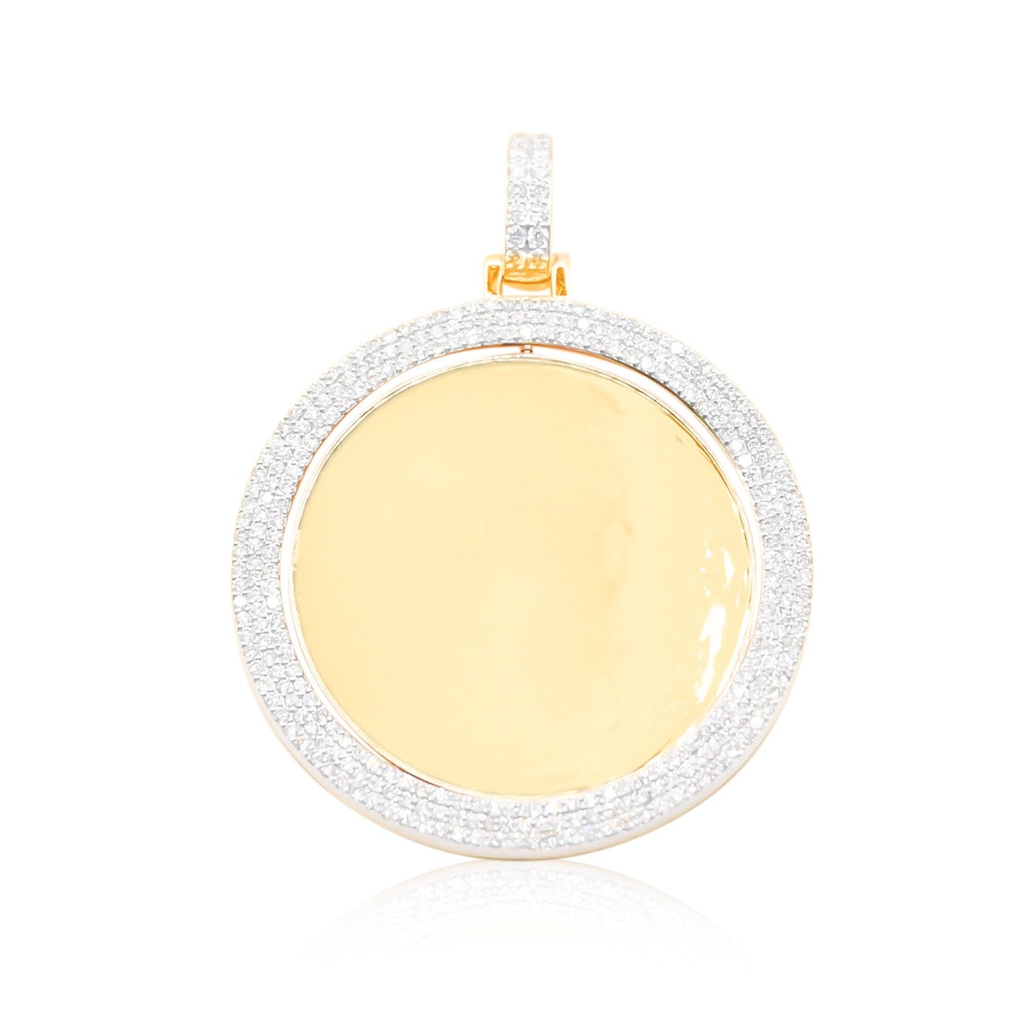 10K Gold Diamond Custom Memory Pendant 3.50CT