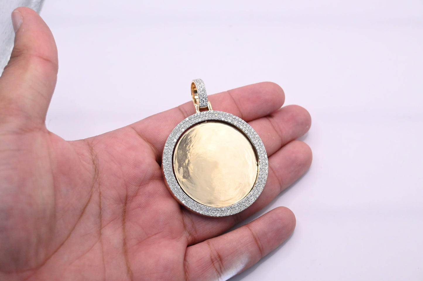 10K Gold Diamond Custom Memory Pendant 3.50CT