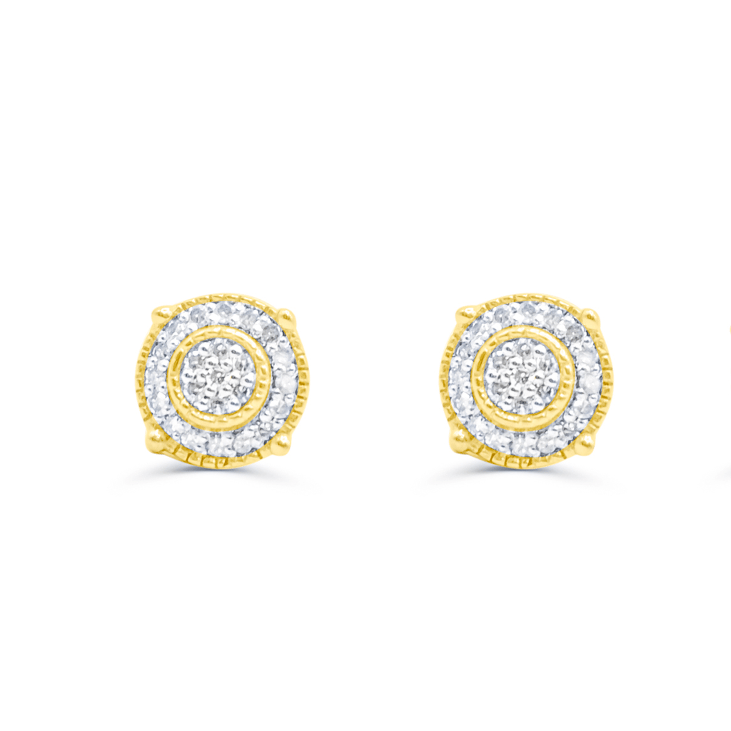 10K Yellow Gold Diamond Earring