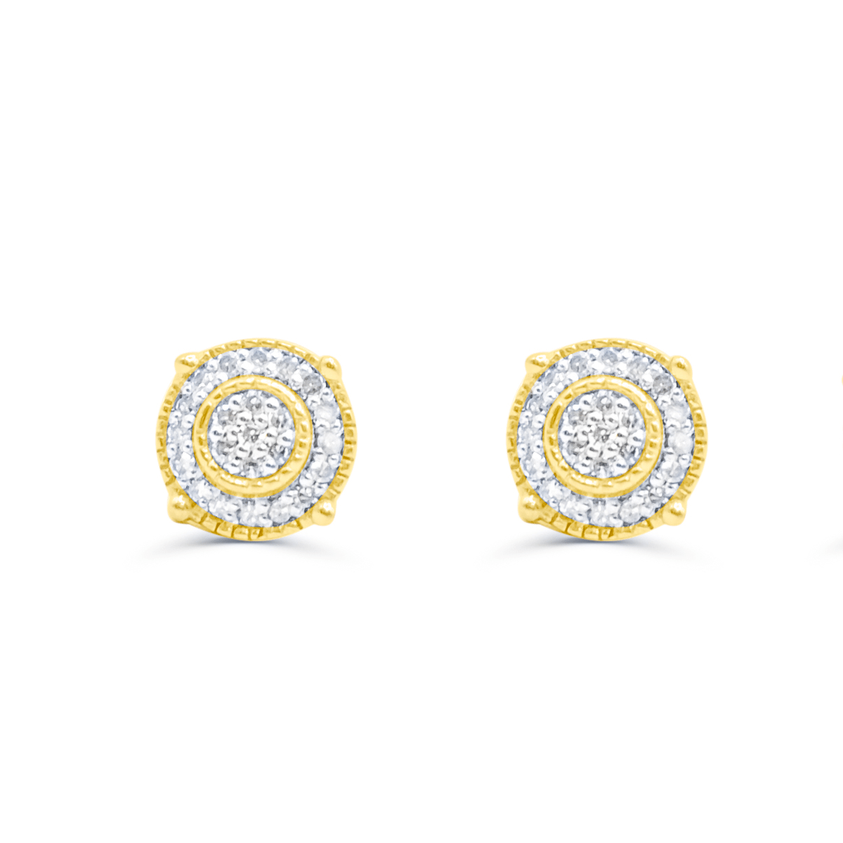 10K Yellow Gold Diamond Earring