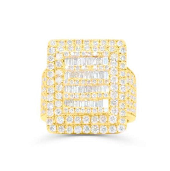 10K Gold Diamond Men's Ring 4.03CT