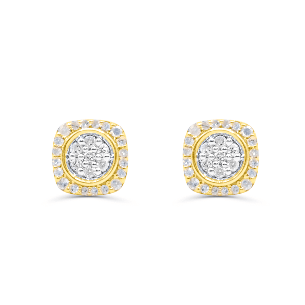 10K White Gold Diamond Earring
